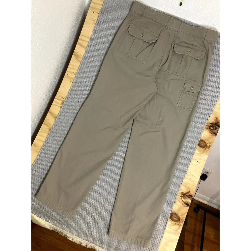 Cabela's Vintage Cargo Pants Men 37X36‎ Khaki Straight Classic Fishing Hunting